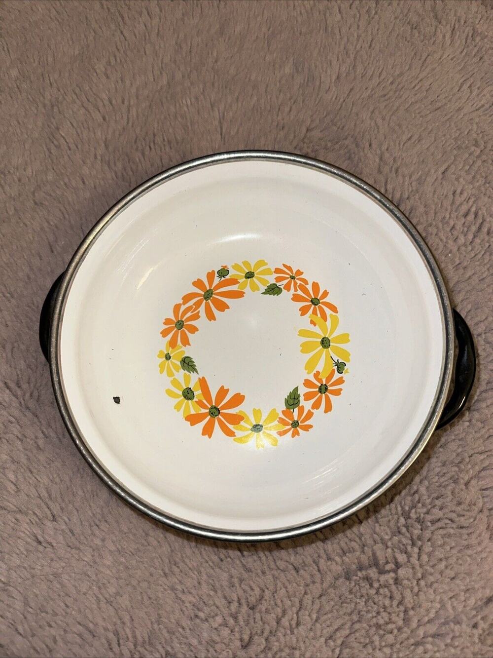 Vtg Echo Country Garden Italy Bowl Casserole Mid Century Decorative Dish Bowl